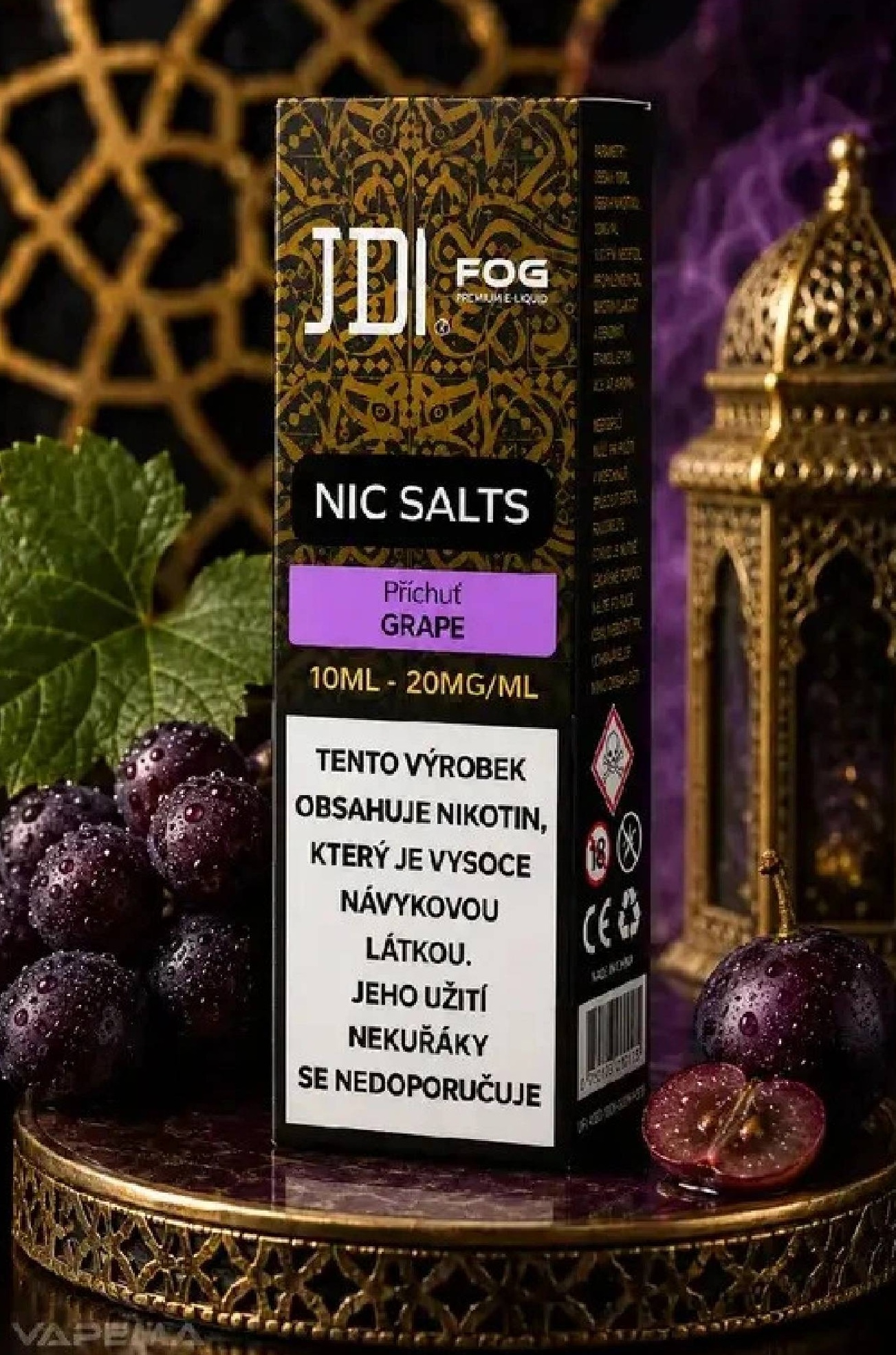 E-liquid JDI FOG Nic Salts - Grape (Šťavnaté hrozny) 10ml 20mg Novinka