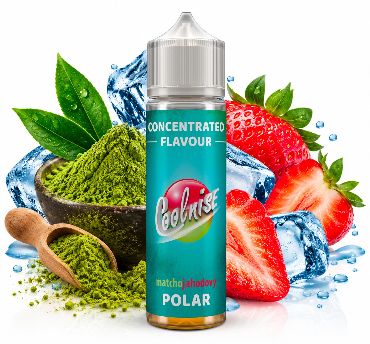 Příchuť CoolniSE - POLAR (Svěží jahoda a matcha) 10ml Novinka