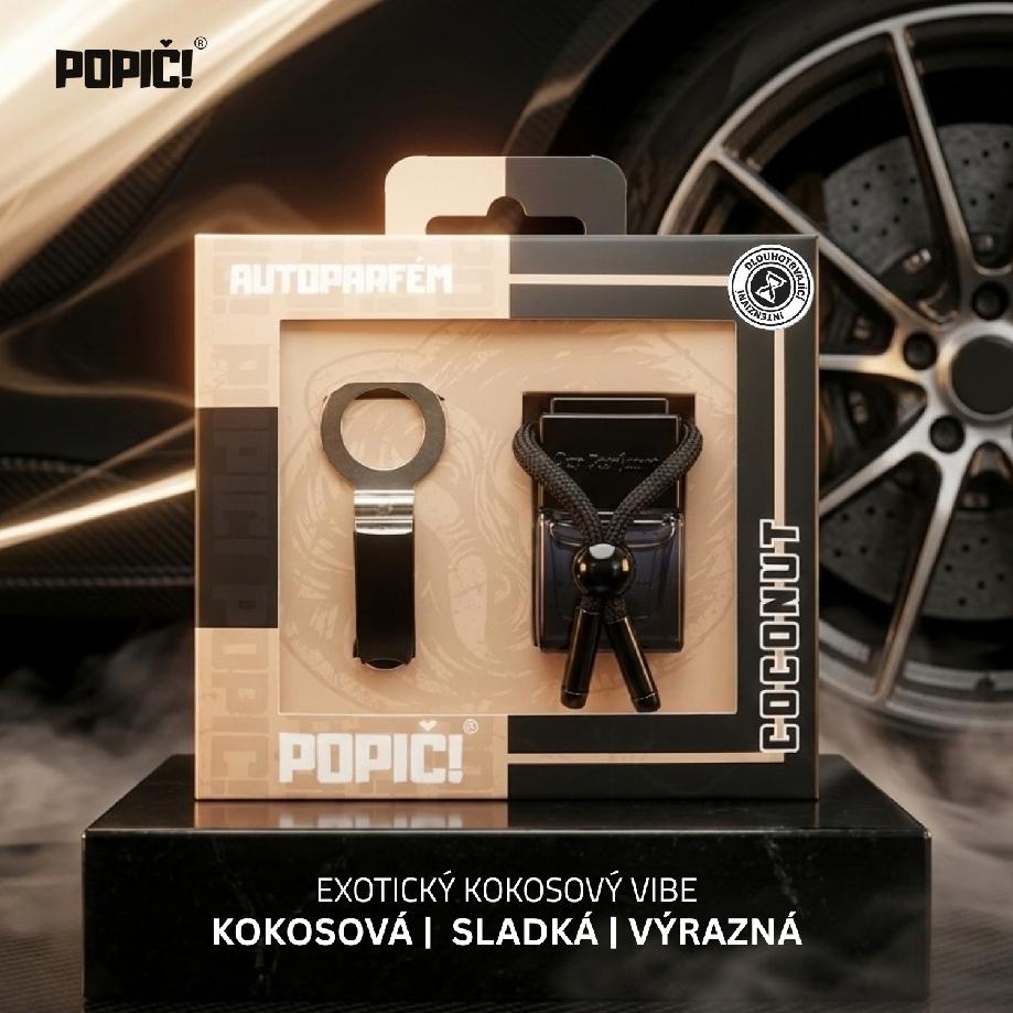 POPIČ! AUTOPARFÉM COCONUT - Vůně exotického kokosu Novinka