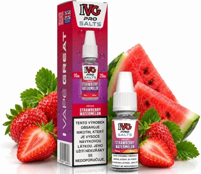 E-liquid IVG Pro Salts - Strawberry Watermelon (Mix Jahody a melounu) 10ml Novinka – 10mg