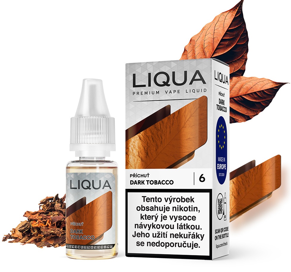 E-liquid LIQUA Elements Dark Tobacco (Silný tabák) 10ml – 12mg (exp. 3/2026)