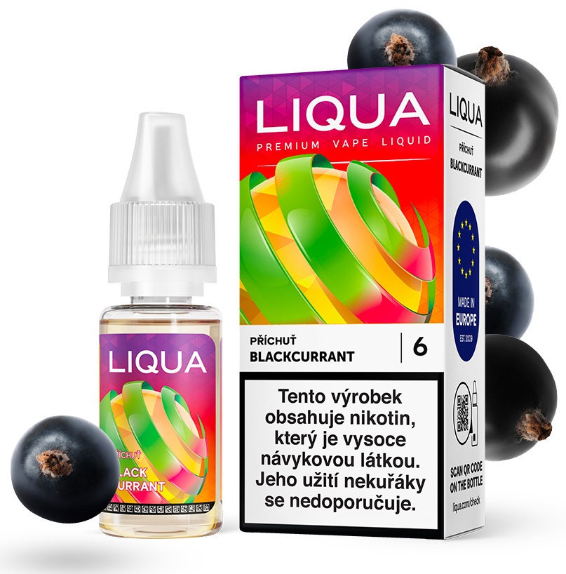E-liquid LIQUA Elements Blackcurrant (černý rybíz) 10ml – 18mg