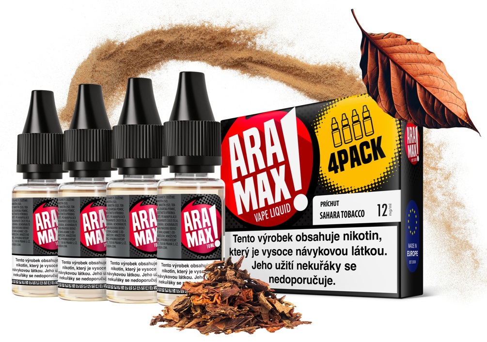 E-liquid ARAMAX Sahara Tobacco (Orientální tabák, med a ovoce) 4Pack 4x10ml Akce – 6mg