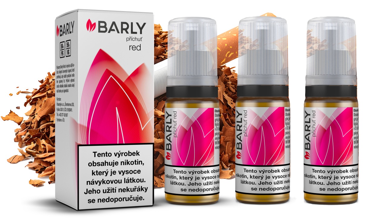 E-liquid Barly RED (Silný tabák) 3x10ml – 0mg