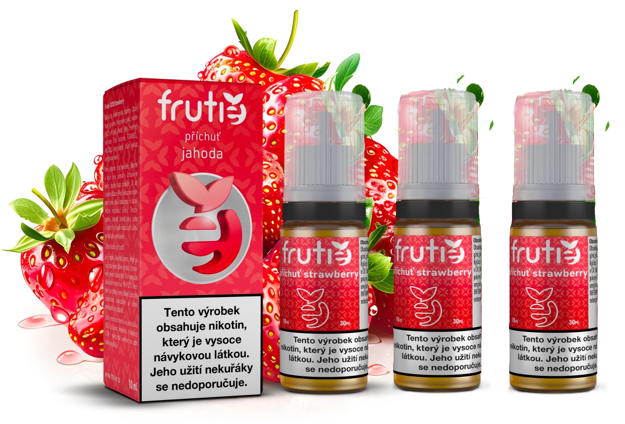 E-liquid Frutie - Jahoda (Strawberry) 3x10ml – 14mg