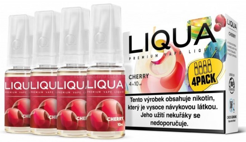 E-liquid LIQUA Elements Cherry 4Pack 4x10ml (třešeň) Akce – 3mg