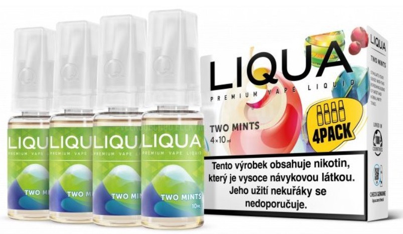 E-liquid LIQUA Elements Two Mints 4Pack 4x10ml (Chuť máty a mentolu) Akce – 6mg