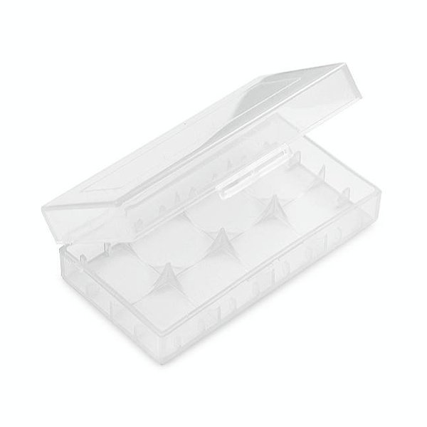 Plastové ochranné pouzdro pro baterie 2x18650 (Průhledná)