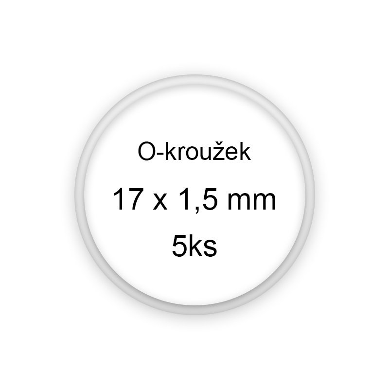 Sada O-kroužků / těsnění 17x1,5 mm (5ks)