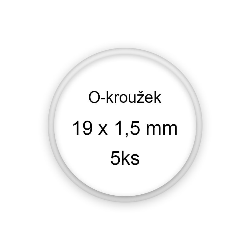 Sada O-kroužků / těsnění 19x1,5 mm (5ks)
