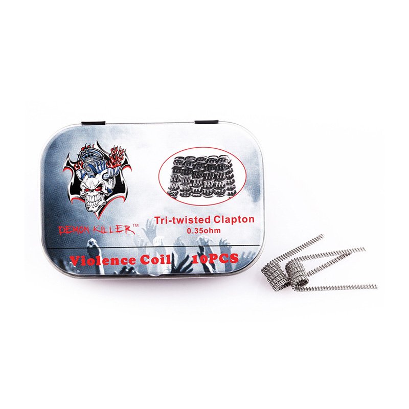 Předmotané spirálky Kanthal Violence Tri-twisted Clapton (0,35ohm) - Demon Killer (10ks)