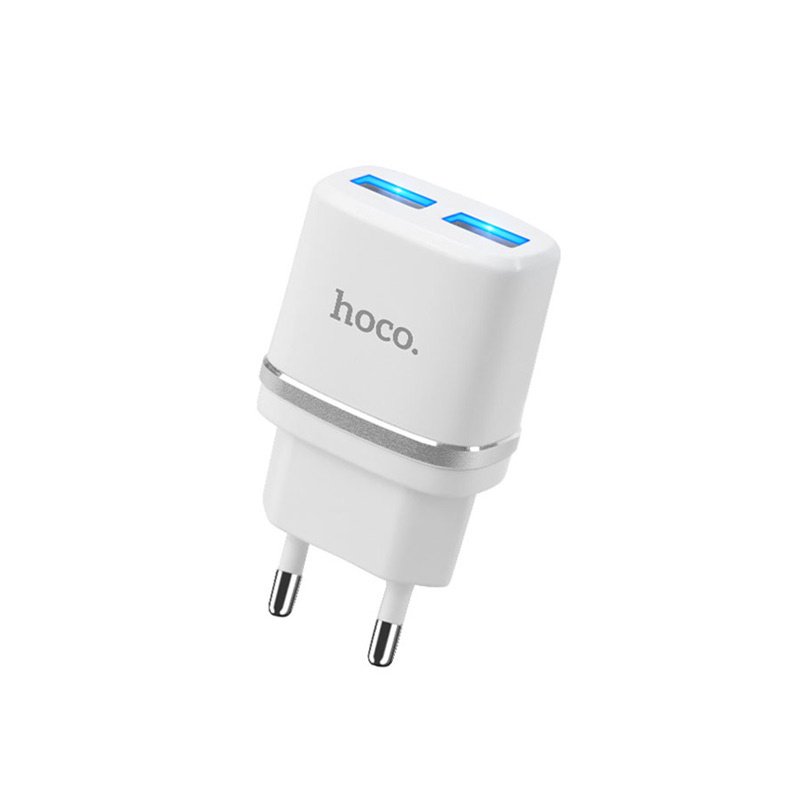 Nabíjecí adaptér do sítě Hoco C12 Dual USB (5V / 2,4A) (Bílý)