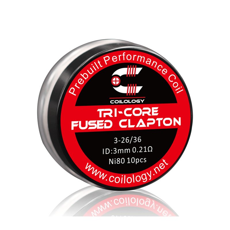 Předmotané spirálky Coilology Tri-Core Fused Clapton Ni80 (0,21ohm) (10ks)