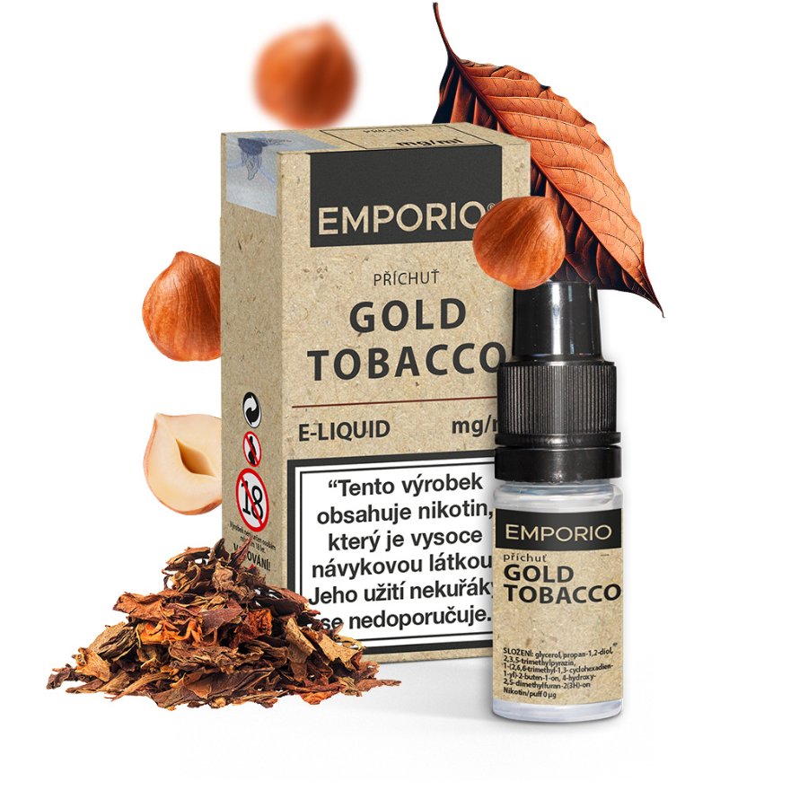 Emporio Gold Tobacco 10ml – 0mg, U