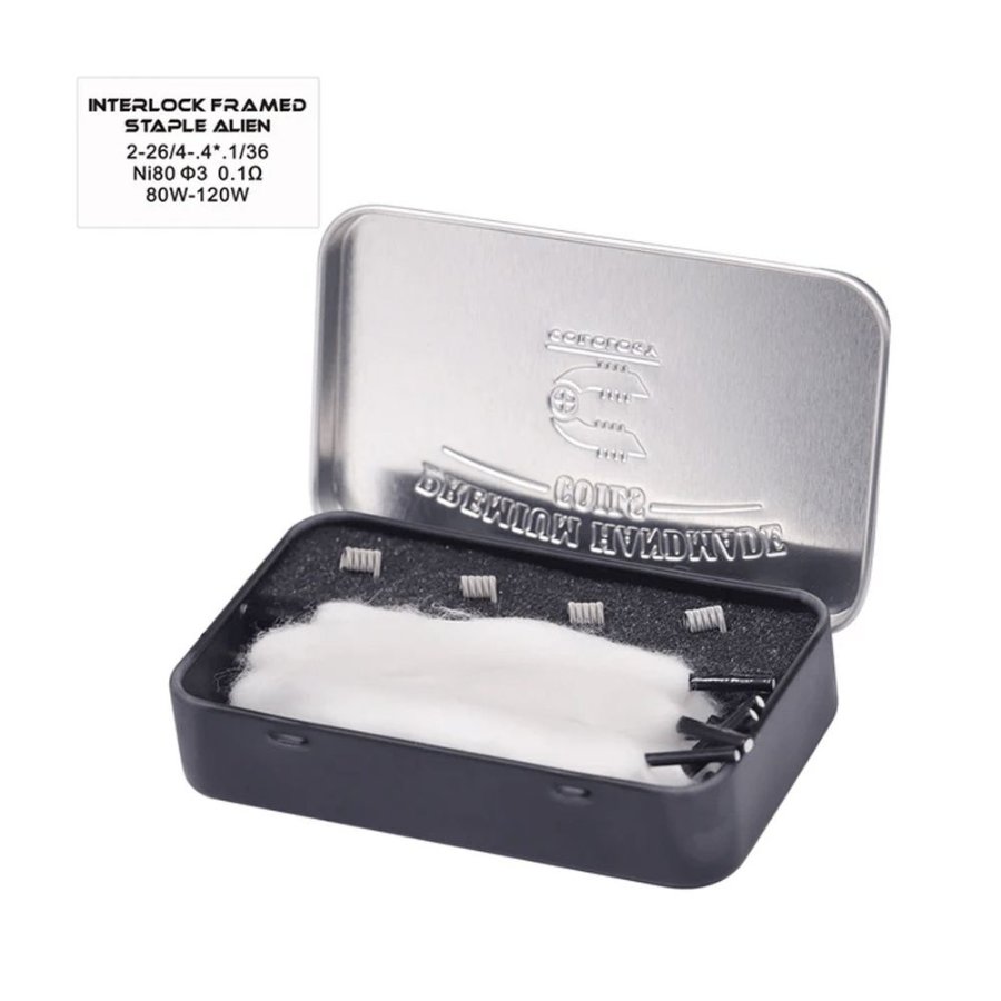 Předmotané spirálky Coilology Handcrafted Sandvik Interlock Fralien Ni80 (4ks) – 0,2ohm