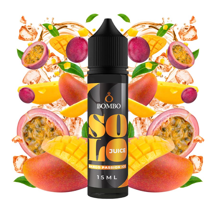 Příchuť Bombo Solo Juice S&V: Mango Passion Ice (Mango s marakujou na ledu) – 15ml, U
