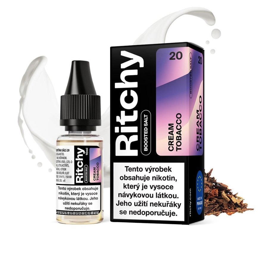 Ritchy Salt Cream Tobacco (Tabák se smetanou) 10ml – 10mg, R