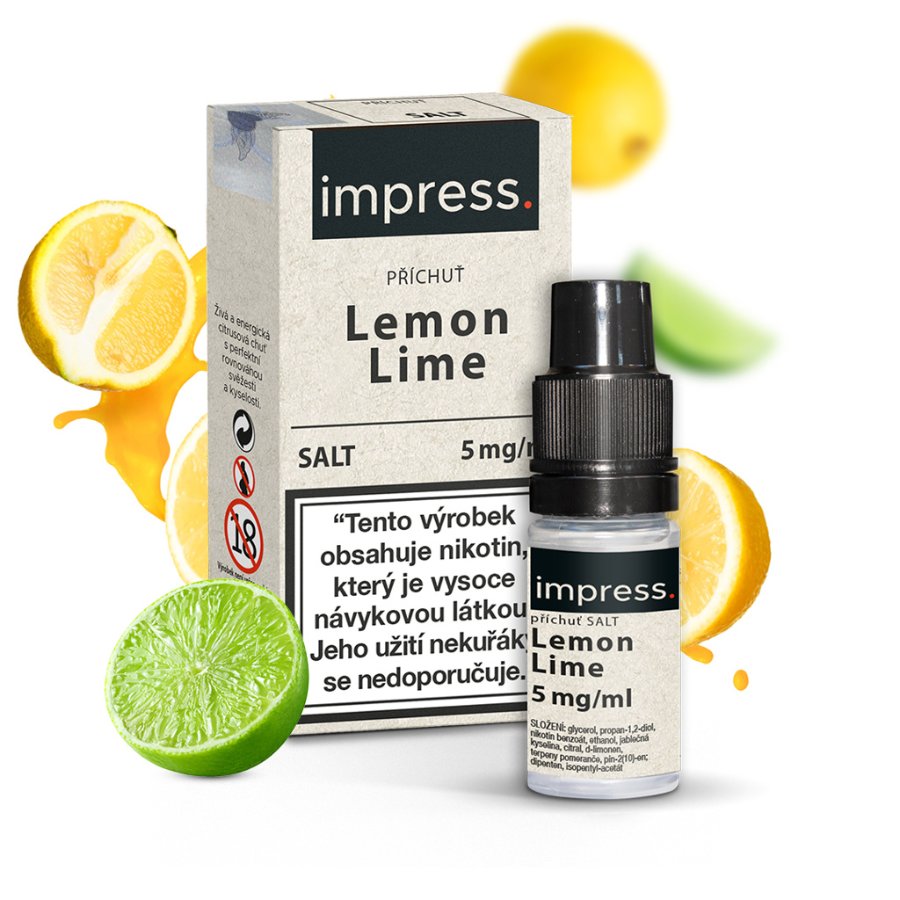 Impress Salt Lemon Lime (Citron a limetka) 10ml – 5mg, U
