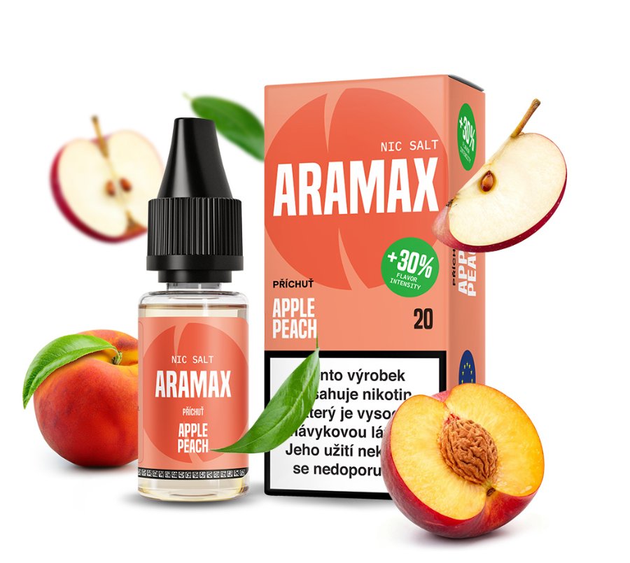 Aramax Salt Apple Peach (Jablko s broskví) 10ml – 10mg, U