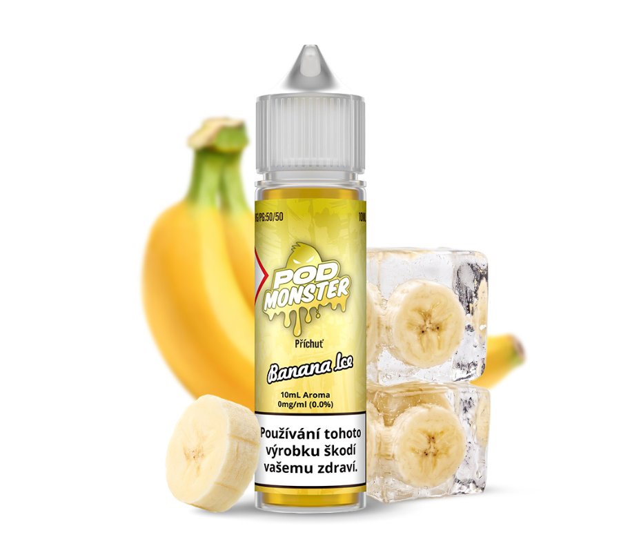 Příchuť POD Monster S&V: Banana Ice (Ledový banán) 10ml – 10ml, U
