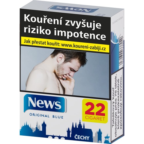 Cigarety News XL Blue 22's – krabička