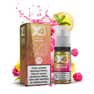Nikotinová sůl X4 Bar Juice - Růžová Limonáda / Pink Lemon 10ml Nikotin: 20 mg