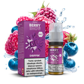 Drippin Party Nikotinová Sůl Drippin Salt Party - Berryshot / Kyselé maliny a sladké borůvky 10ml Nikotin: 20 mg
