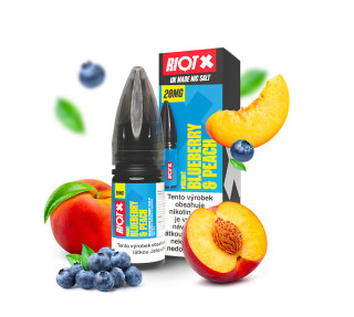 Riot Squad Riot X Salt Blueberry and Peach / Borůvka a broskev 10ml Nikotin: 20 mg