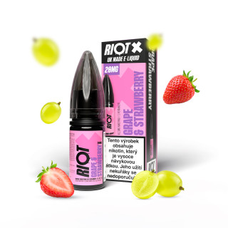 Riot Squad Riot X Salt Grape and Strawberry / Hroznové víno a jahoda 10ml Nikotin: 20 mg