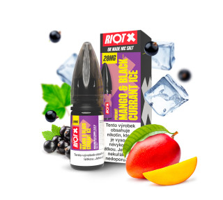 Riot Squad Riot X Salt Mango and Blackcurrant Ice / Ledové mango a černý rybíz 10ml Nikotin: 20 mg