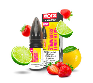 Riot Squad Riot X Salt Strawberry Lemon and Lime / Jahoda, citron a limetka 10ml Nikotin: 20 mg