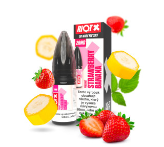 Riot Squad Riot X Salt Strawberry Banana / Jahoda a banán 10ml Nikotin: 20 mg