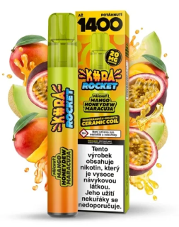 KURA Rocket jednorázová ecigareta Mango Honeydew Maracuja