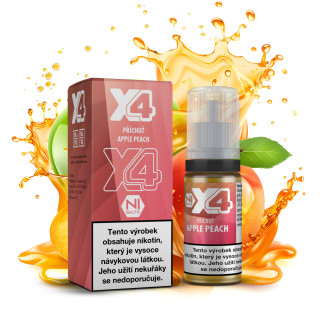 X4 Bar Juice Apple Peach (Zelené jablko s broskví) 10ml – 20 mg/ml