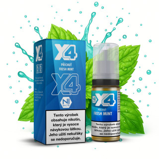 X4 Bar Juice Fresh Mint (Čerstvá máta) 10ml – 20 mg/ml