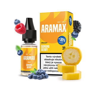 Aramax Salt Banana Berry (Banán a bobule) 10ml – 10 mg/ml
