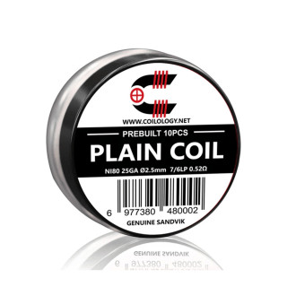 Předmotané spirálky Coilology Sandvik Plain Coil Ni80 (10ks) – 0,79ohm
