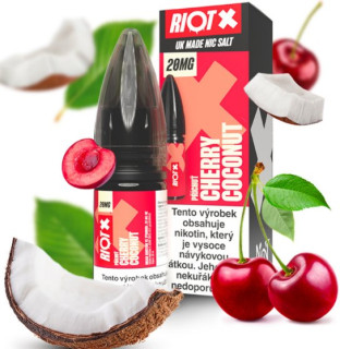 Liquid RIOT X Salt Cherry Coconut (Třešeň a kokos) 10 ml-10 mg