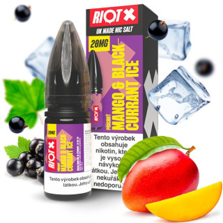 Liquid RIOT X Salt Mango & Blackcurrant Ice (Ledové mango a černý rybíz) 10 ml-20 mg