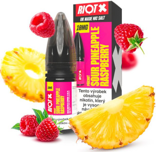 Liquid RIOT X Salt Sour Pineapple Raspberry (Ananas a nakyslá malina) 10 ml-10 mg