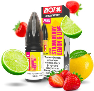 Liquid RIOT X Salt Strawberry Lemon & Lime (Jahoda, citron a limetka) 10 ml-20 mg