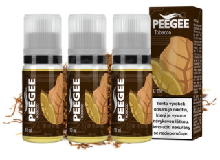 E-liquid PEEGEE - Čistý tabák (Tobacco) 3x10ml – 12mg