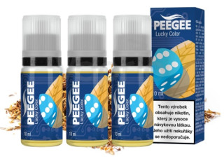 E-liquid PEEGEE - Lucky Color (Směs virginského, burley a orientálního tabáku) 3x10ml – 12mg