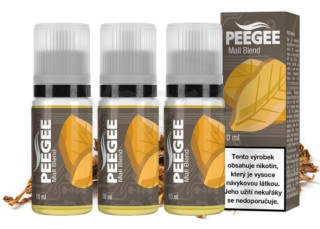 E-liquid PEEGEE - Mall Blend (Lehce nasládlý tabák) 3x10ml – 12mg