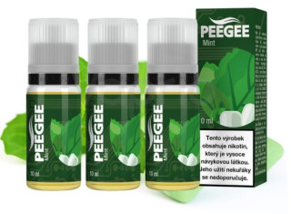 E-liquid PEEGEE - Máta (Mint) 3x10ml – 12mg