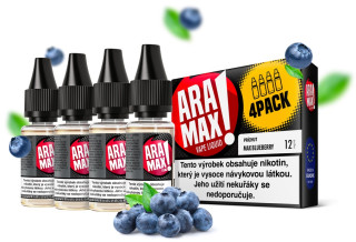 E-liquid ARAMAX Max Blueberry (Borůvka) 4Pack 4x10ml Akce – 3mg