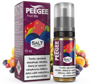 E-liquid PEEGEE Salt - Ovocná směs (Fruit Mix) 10ml – 10mg