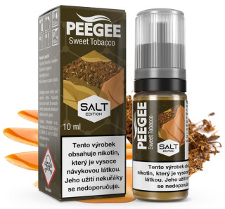 E-liquid PEEGEE Salt - Sladký tabák (Sweet Tobacco) 10ml – 10mg