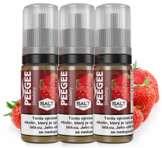 E-liquid PEEGEE Salt - Jahoda (Strawberry) 3x10ml – 10mg