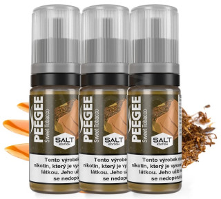 E-liquid PEEGEE Salt - Sladký tabák (Sweet Tobacco) 3x10ml – 10mg